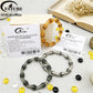 FATUBE DIY Beads Kit with Striped Tube Beads -Transparent/Black/Amber Loose Beads for DIY Jewelry Custom Bracelet Handmade Craft