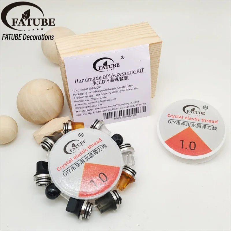 FATUBE Plastic Metal Spacer Beads Handmade DIY Bracelet Jewelry Making Loose Beads Supplies Kit for Bracelet Necklace Making