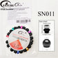 FATUBE Mixed Color Aluminum & Glossy Black Round Ball Spacer Loose Beads for DIY Bracelet Handmade Jewelry Making Parts