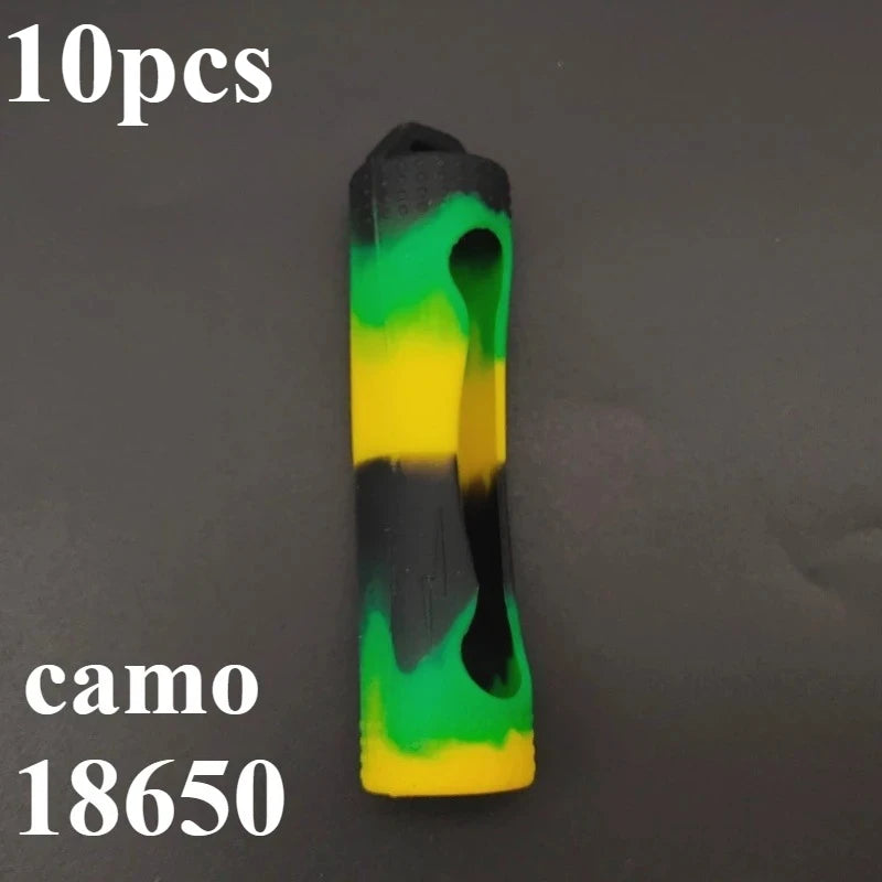 10PCS 18650 Lithium Battery Silicone Sleeve Non-Slip Shockproof Protective Cover