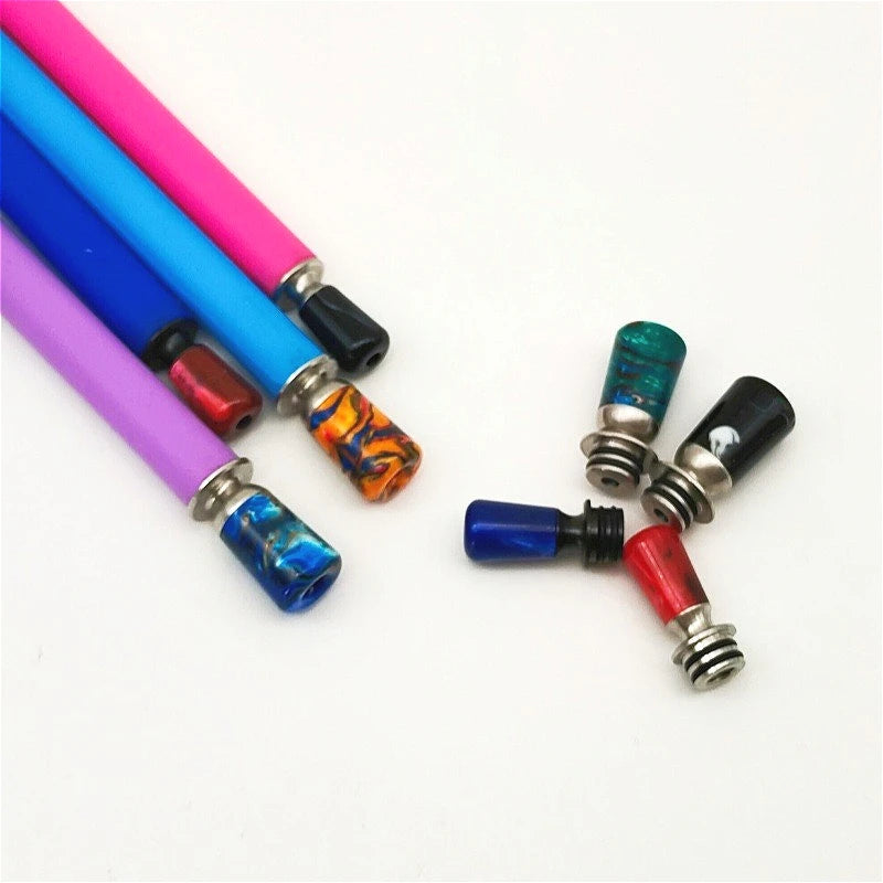 1PC 510 Drip Nozzle Stainless Steel Resin Hat Shaped Straw Joint