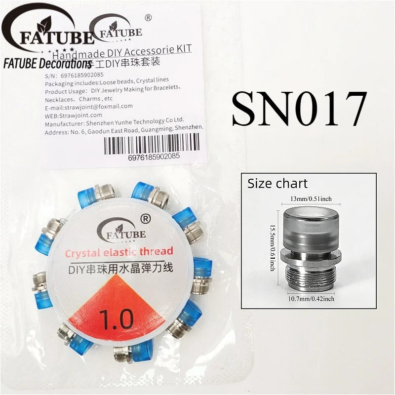 FATUBE Multicolor Acrylic & Stainless Steel Beads, DIY Jewelry Accessories for Bracelets, Necklaces, Charms and Handmade Crafts