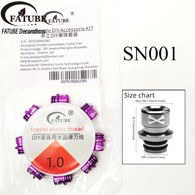 Multicolor Round Aluminum Loose Beads with Crystal Elastic Thread Handmade DIY Beading Kit for Bracelet Necklace Jewelry Making