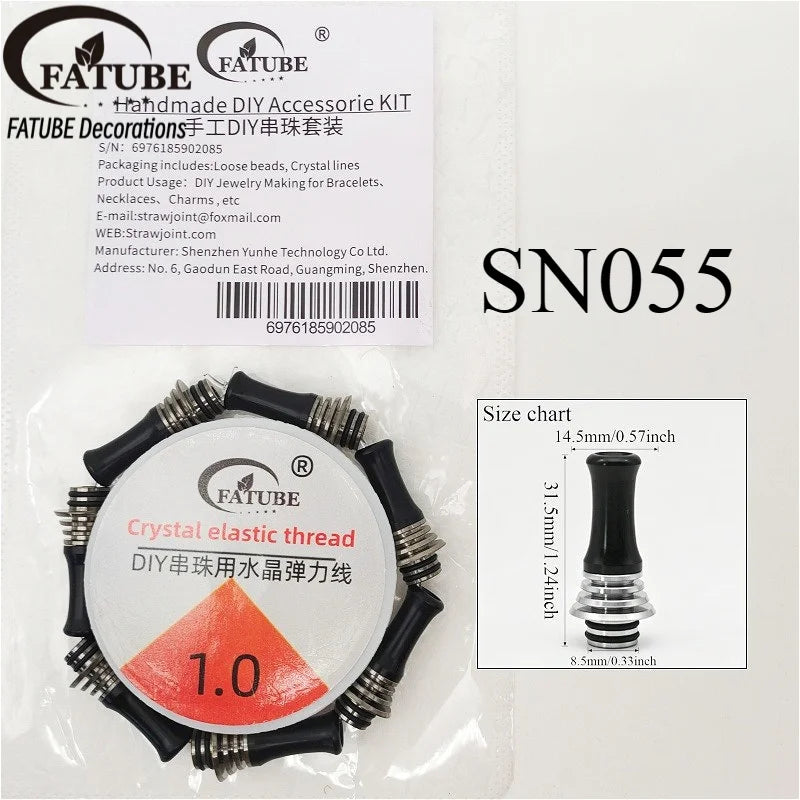 FATUBE DIY Jewelry Making Tube Beads Kit Metal Plastic Spacer Beads Elastic Thread for Bracelet Necklace Handmade Jewelry Parts