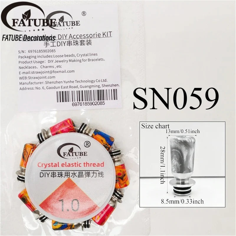 FATUBE Metal Resin Bead Set DIY Bracelet Making Kit Thread Loose Spacer Bead for Handmade Jewelry Necklaces Charm Craft Supplies