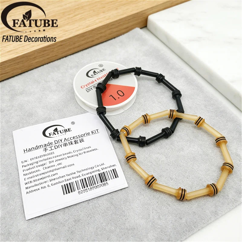 DIY Custom Jewelry Making Kit FATUBE Metal Plastic Spacer Beads Multi Color Loose Beads for Necklace With Crystal Elastic String