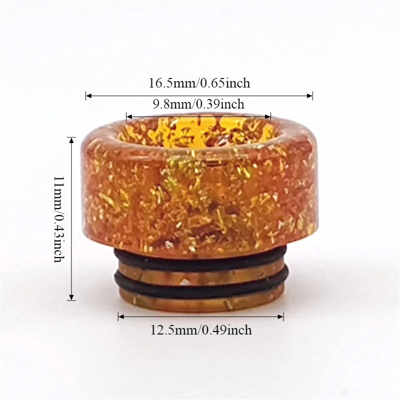 1PC Drip Tip 810 Resin Glitter Wide Bore Straw Joint