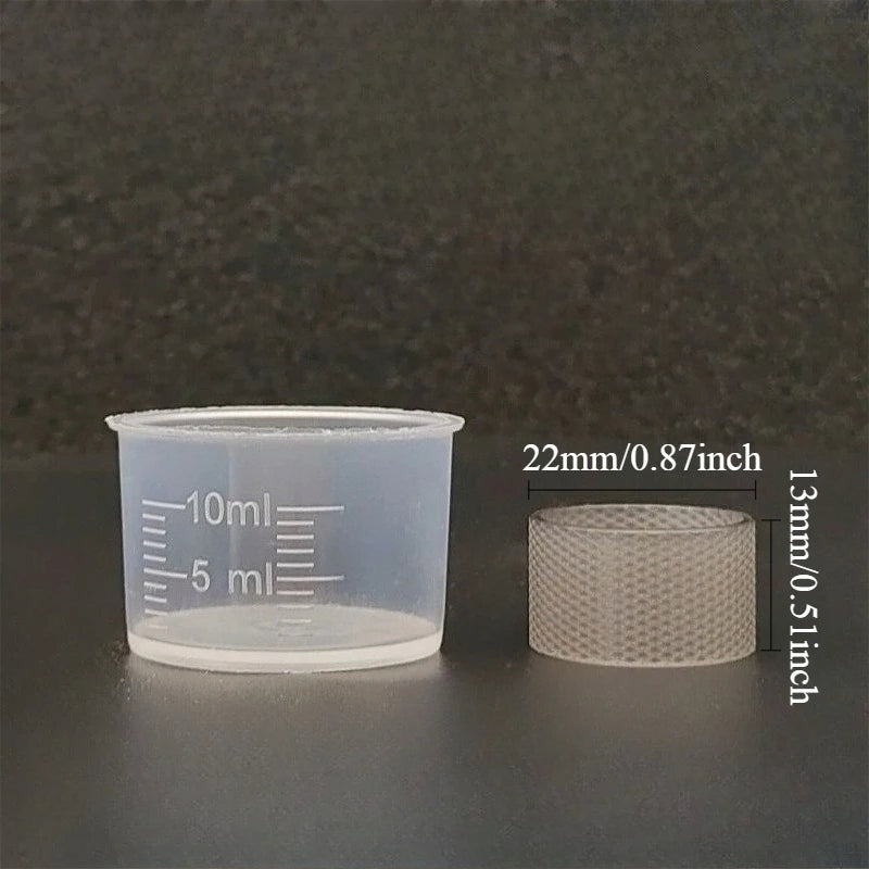 High-Temp Plastic Knurling Glossy Straight Tube Measuring Cups for Precise measurement of small-dose liquids