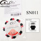 FATUBE Mixed Color Aluminum & Glossy Black Round Ball Spacer Loose Beads for DIY Bracelet Handmade Jewelry Making Parts
