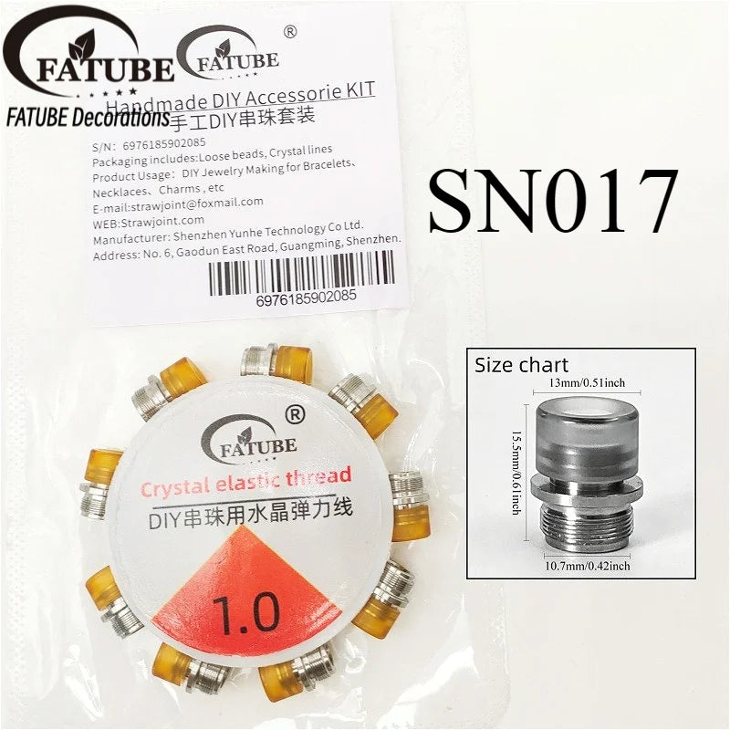 FATUBE Multicolor Acrylic & Stainless Steel Beads, DIY Jewelry Accessories for Bracelets, Necklaces, Charms and Handmade Crafts