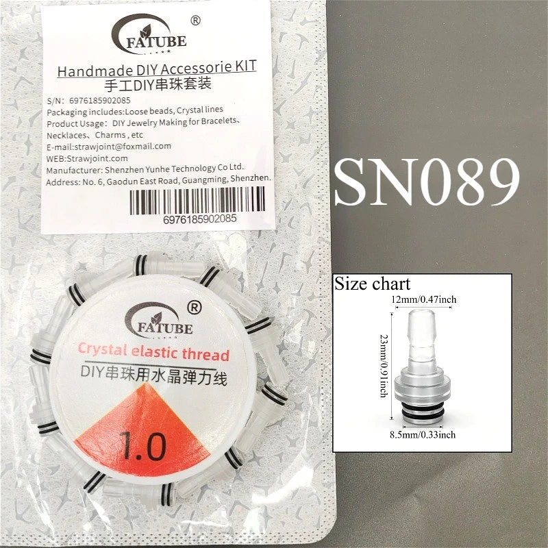 FATUBE Industrial Spacer Bead DIY Bracelet Making Kit Crystal Elastic Thread Handmade Jewelry Part for Wristband Necklace Charms