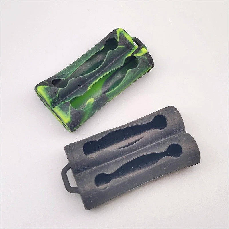 1PC 18650 Dual-Battery Silicone Sleeve, Storage & Decoration Anti-Slip Shockproof Protective Cover