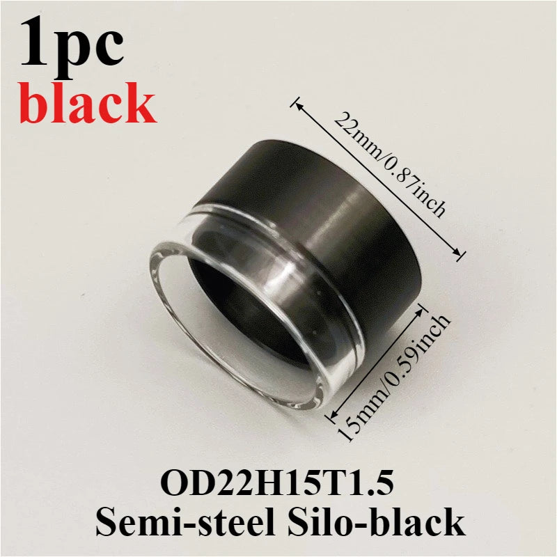 1PC Black Silver Multi-Size Semi-Steel Silo Straight Glass Tube Hardware Accessories