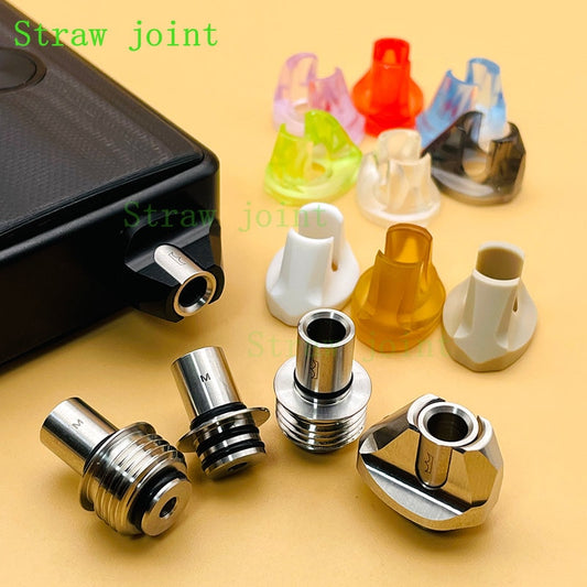 BB Billet Box Various Accessories BoRo Monarchy Multi Vhistle 316SS POM PC PEEK PEI 510 Straw Joint Adapter 1PC Random color