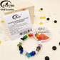 FATUBE DIY Beads Kit - Colorful Plastic Loose Beads with 1.0mm Crystal Elastic Thread for Custom Bracelet Necklace Charm Making