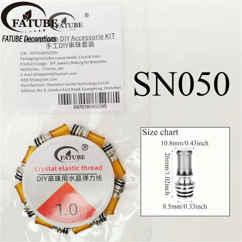 FATUBE DIY Bracelet Making Kit 1.0mm Crystal Elastic Thread Metal Plastic Spacer Beads Hand Handmade Bracelet Craft Accessories