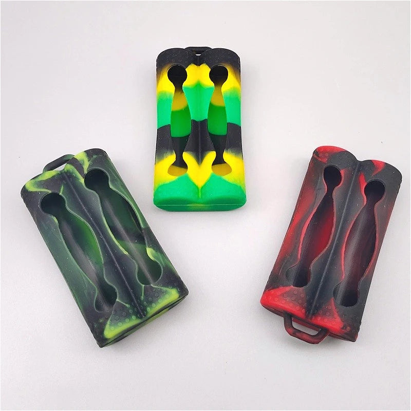 1PC 18650 Dual-Battery Silicone Sleeve, Storage & Decoration Anti-Slip Shockproof Protective Cover