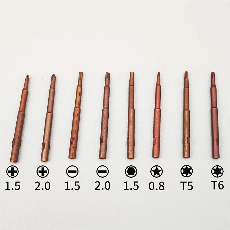 Multi-Size Screwdriver Bits Set Phillips Torx Hexagon Steel Replacement for DIY Tools 5PCS
