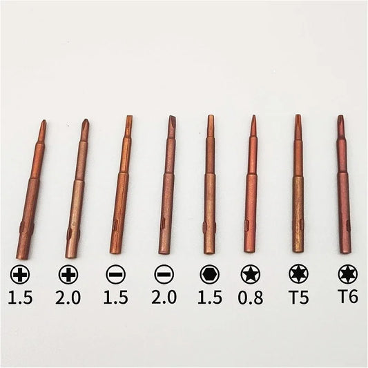Multi-Size Screwdriver Bits Set Phillips Torx Hexagon Steel Replacement for DIY Tools 5PCS