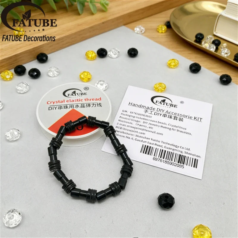 FATUBE Bamboo Tube Beads DIY Jewelry Making Set - Loose Spacer Beads for Personalized Bracelet, Necklace & Charm Creations