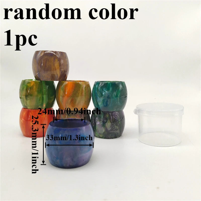 Honeycomb Marbled Resin Cylinder Sleeve Fat Tube Decorative Display Holder Round Resin Tube Accessories for Display Ornament