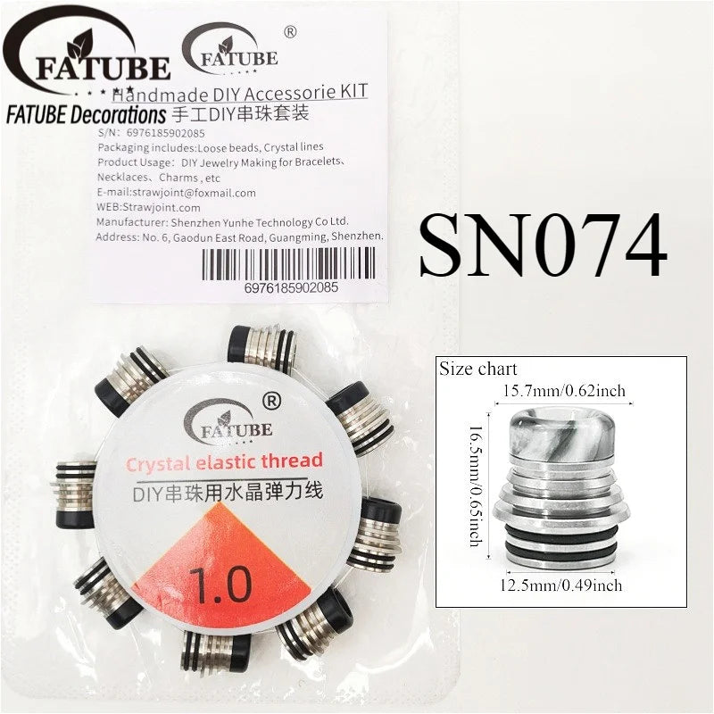 FATUBE Metal Resin Spacer Beads DIY Bracelet Jewelry Making Kit with 1.0mm Crystal Elastic Thread