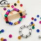 FATUBE Colorful Threaded Aluminum Spacer Beads Multicolor Metal Loose Beads DIY Bracelet Necklace Jewelry Making Accessories