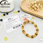 FATUBE DIY Beads Kit with Striped Tube Beads -Transparent/Black/Amber Loose Beads for DIY Jewelry Custom Bracelet Handmade Craft