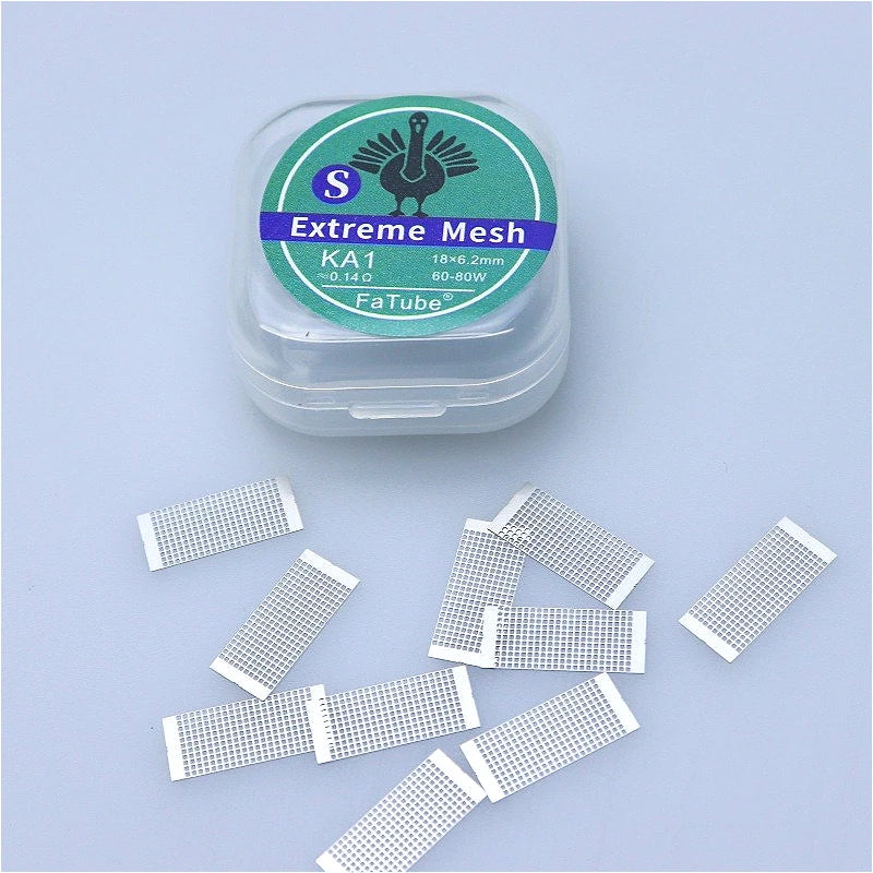 Etched KA1&Ni80 Mesh Coil-Staggered Rectangular/Square/Hexagonal Mesh Holes DIY Accessory 10pcs/box