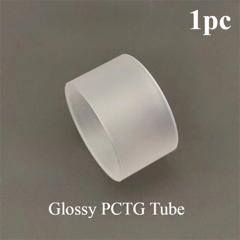 Clear Black Straight Bubble Glass Tube PCTG Glossy Knurling Tube for Kuma 2ml 4.5ml 6.5ml KUMA Combi Tank 2ml 4ml Accessory