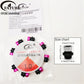FATUBE Mixed Color Aluminum & Glossy Black Round Ball Spacer Loose Beads for DIY Bracelet Handmade Jewelry Making Parts