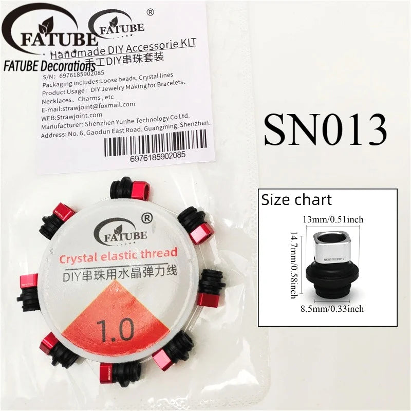 FATUBE Mixed Color Aluminum & Glossy Black Round Ball Spacer Loose Beads for DIY Bracelet Handmade Jewelry Making Parts
