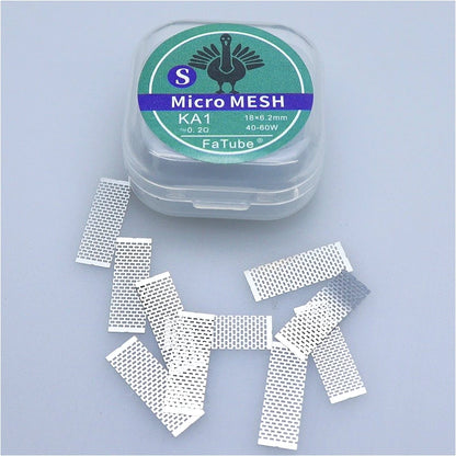 Etched KA1&Ni80 Mesh Coil-Staggered Rectangular/Square/Hexagonal Mesh Holes DIY Accessory 10pcs/box