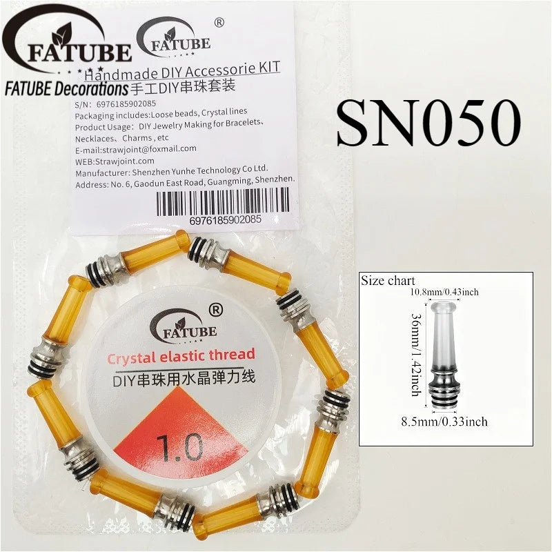 FATUBE DIY Bracelet Making Kit 1.0mm Crystal Elastic Thread Metal Plastic Spacer Beads Hand Handmade Bracelet Craft Accessories