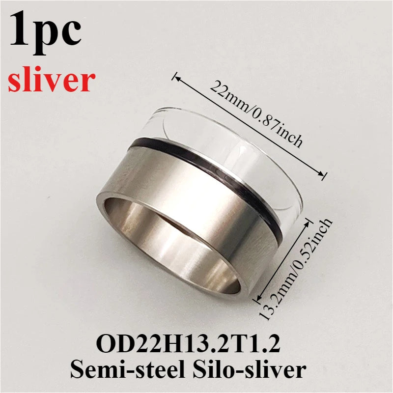 1PC Black Silver Multi-Size Semi-Steel Silo Straight Glass Tube Hardware Accessories