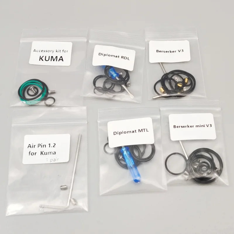 1bag Silicone O-Ring for Merlin Mini Ripley Moka KUMA Diplomat MTL RDL Berserker mini V3 RTA  Seal Ring Accessories