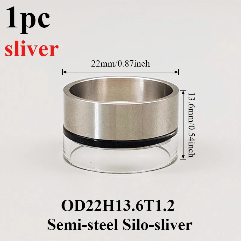 1PC Black Silver Multi-Size Semi-Steel Silo Straight Glass Tube Hardware Accessories