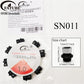 FATUBE Mixed Color Aluminum & Glossy Black Round Ball Spacer Loose Beads for DIY Bracelet Handmade Jewelry Making Parts