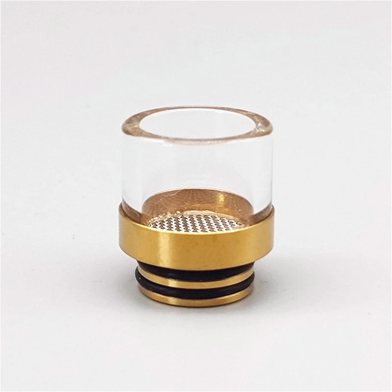 1PC 510 810 Mouthpiece with Filter Screen Stainless Steel Glass Wide-bore Straw Joint