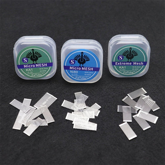 Etched KA1&Ni80 Mesh Coil-Staggered Rectangular/Square/Hexagonal Mesh Holes DIY Accessory 10pcs/box