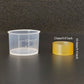 Plastic High Temperature Glossy Tube with Measuring Cup - For Measuring/Storing Small Amounts of Liquid