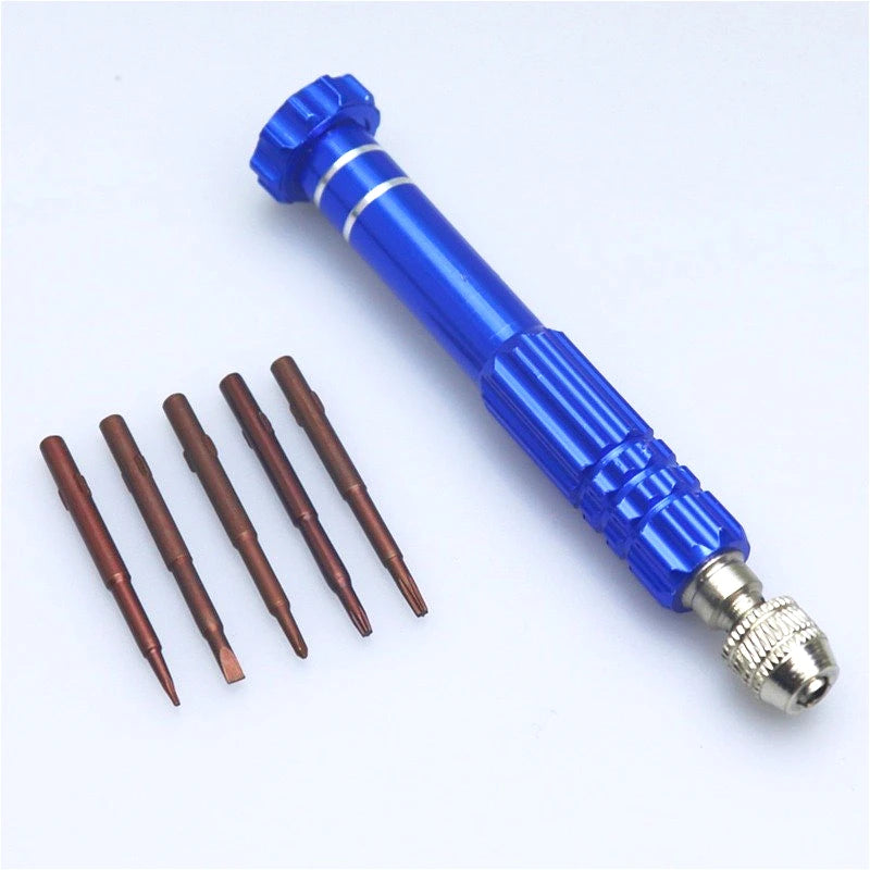 5-in-1 Multi-Functional Interchangeable-Head Non-Slip Screwdriver for Home/Workshop/Electronic Repair Tool