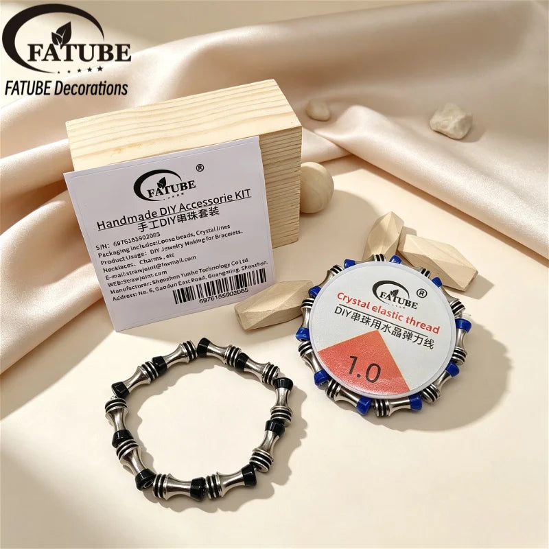 FATUBE Metal Resin Spacer Beads DIY Bracelet Making Kit Handmade Jewelry Accessories for Bracelet Necklace Charms Craft Supplies