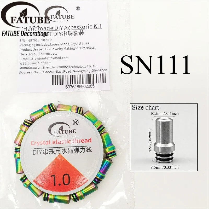 FATUBE DIY Tube Beads Bracelet Making Kit Metal Plastic Spacer Beads for Handmade Jewelry Supplies DIY Projects