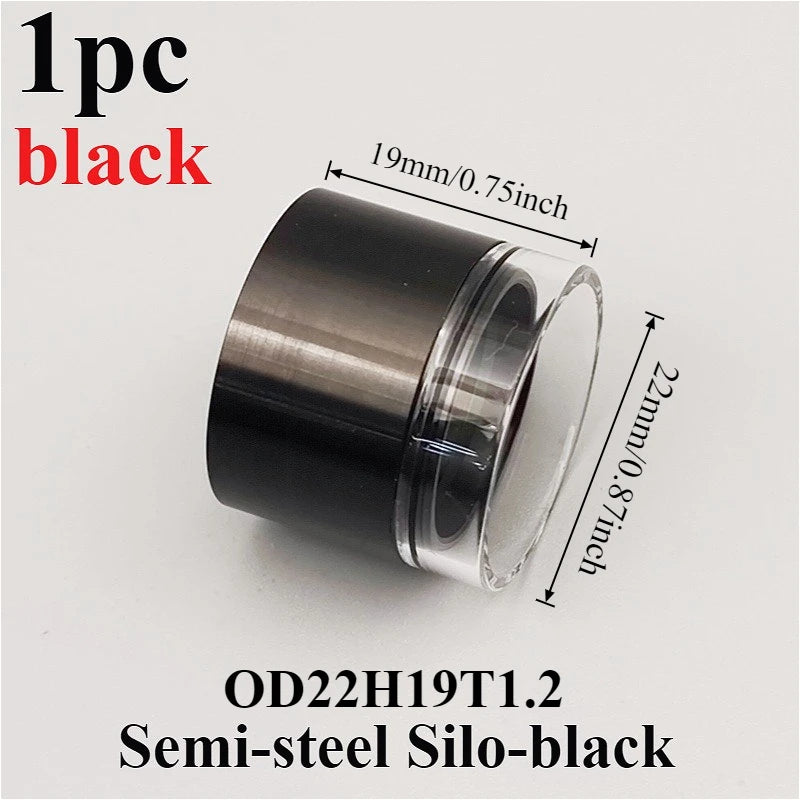 1PC Black Silver Multi-Size Semi-Steel Silo Straight Glass Tube Hardware Accessories