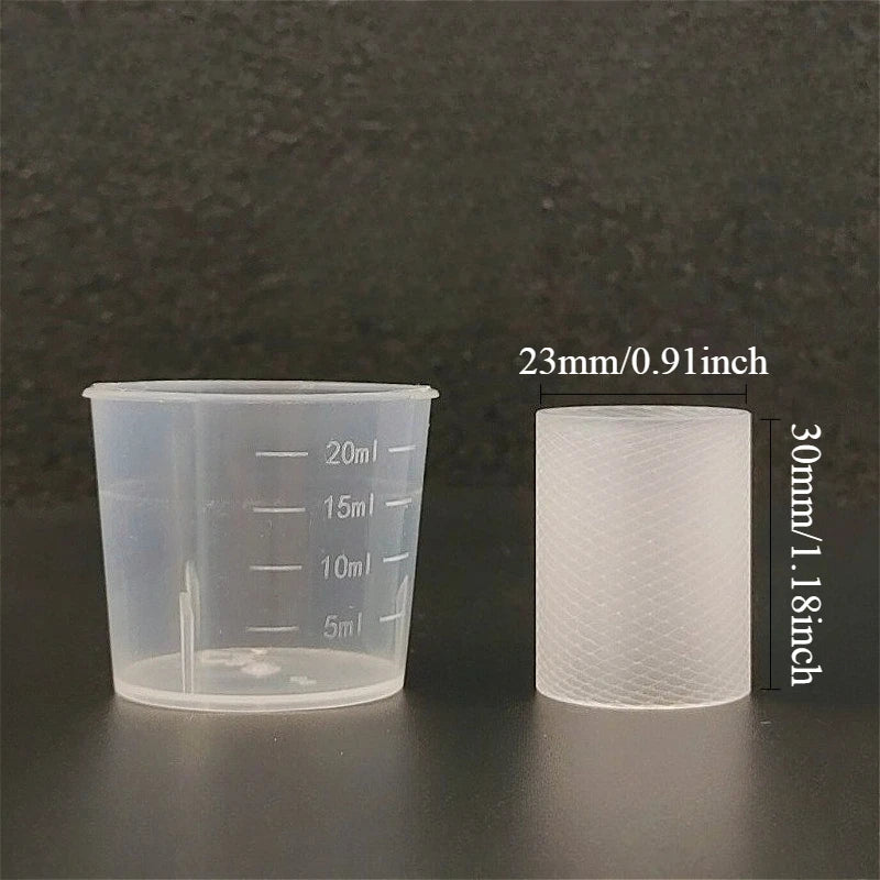 High-Temp Plastic Knurling Straight Tube Measuring Cups for Precise measurement of small-dose liquids