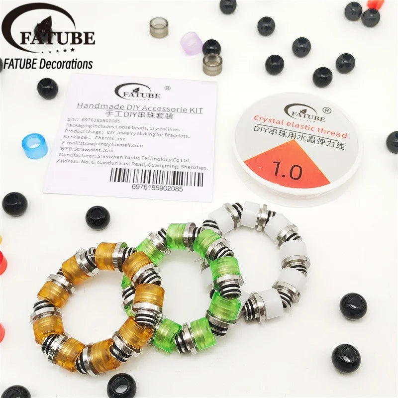 Multicolor Metal Acrylic Spacer Beads for DIY Bracelet Making Mixed Style Large Hole Loose Beads Accessories for Jewelry Making