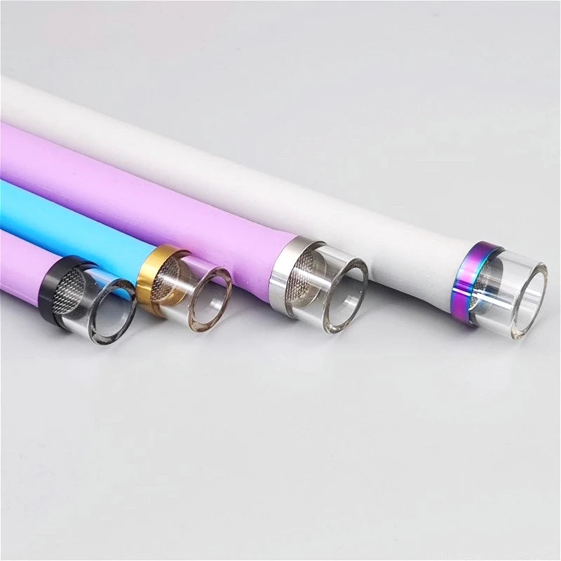 1PC 510 810 Mouthpiece with Filter Screen Stainless Steel Glass Wide-bore Straw Joint