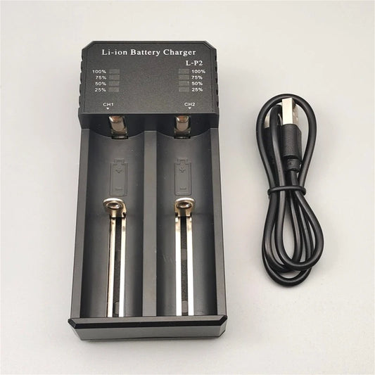 New Version 3.6V/3.7V Multi-Function Dual-Slot Lithium Battery Charger USB Type-C Port