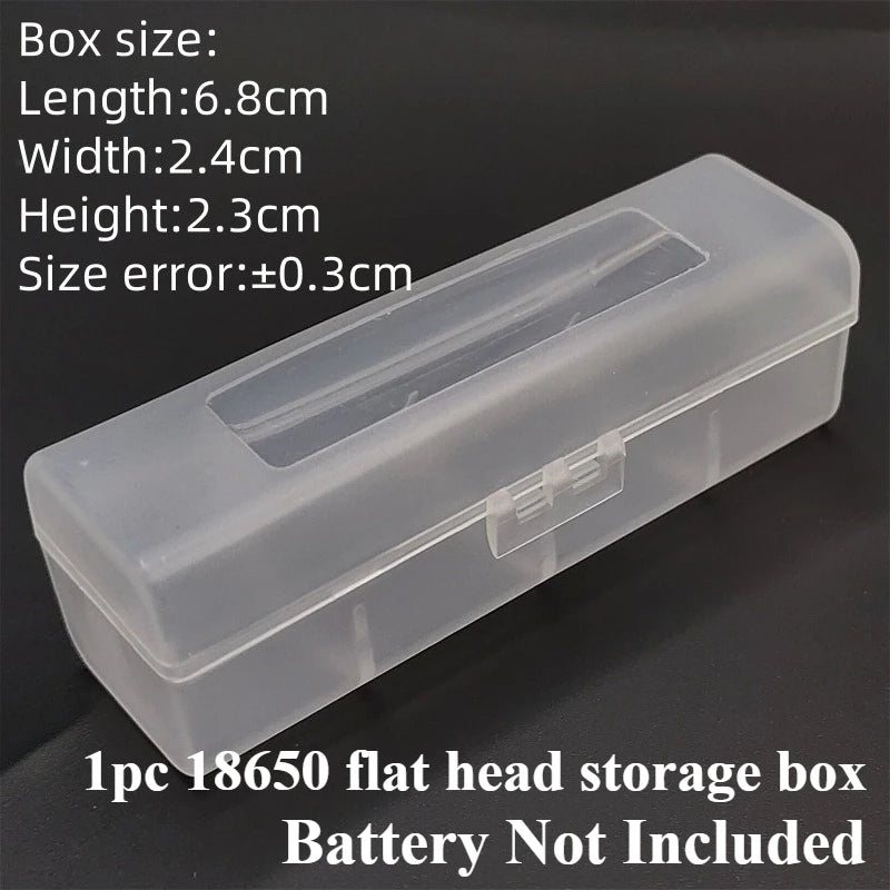 1PC Frosted White PP Battery Storage Box | Fits 18650/21700/26650 Batteries